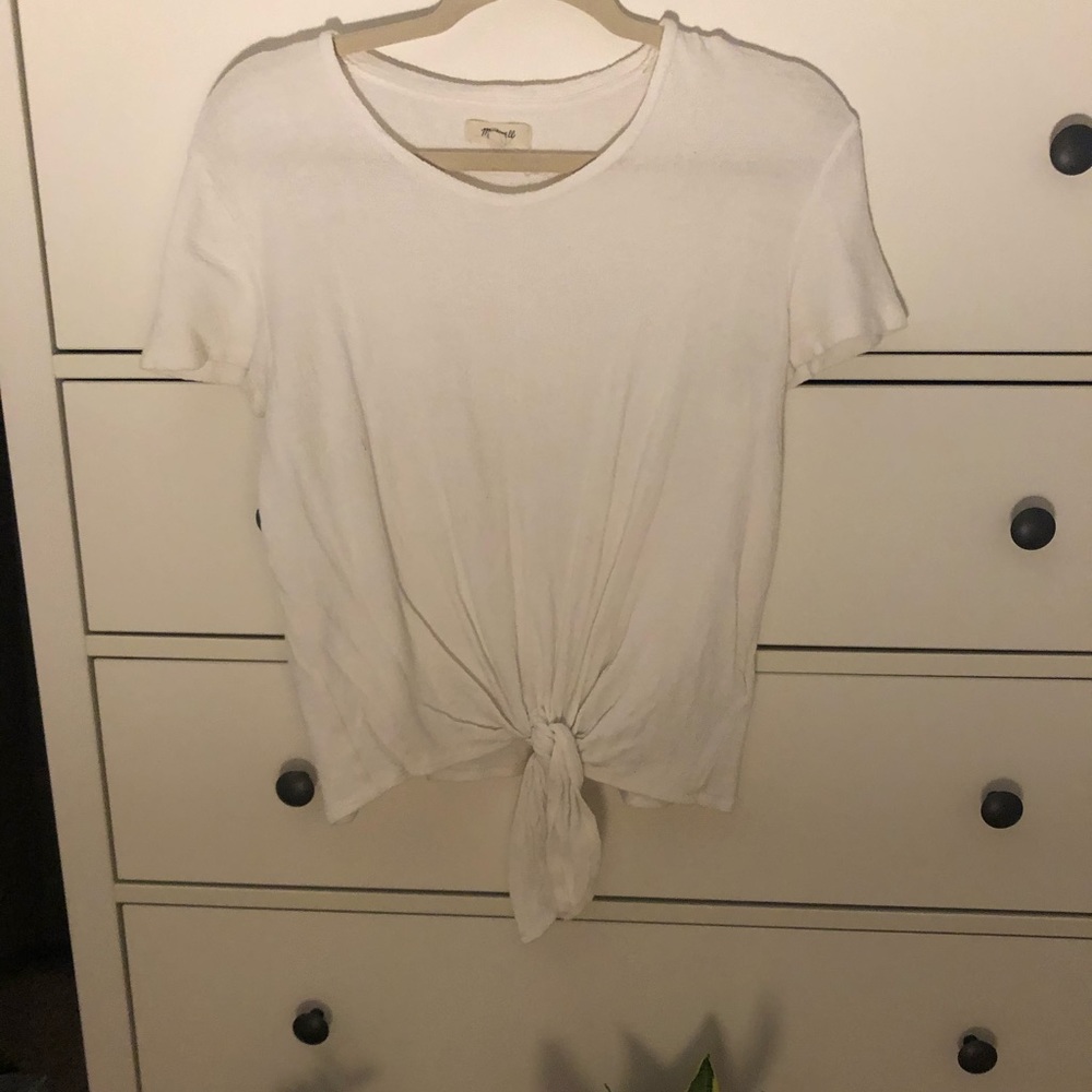 Madewell Tie Front Top